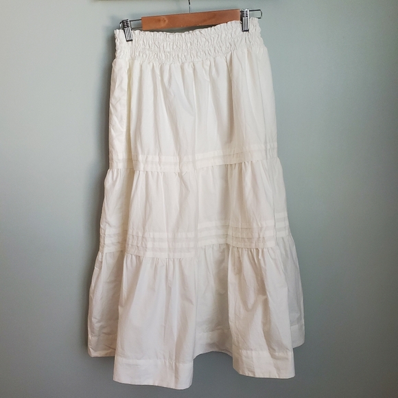 Anthropologie The Somerset Collection Maxi Skirt - White Size Medium NWT - Picture 5 of 15